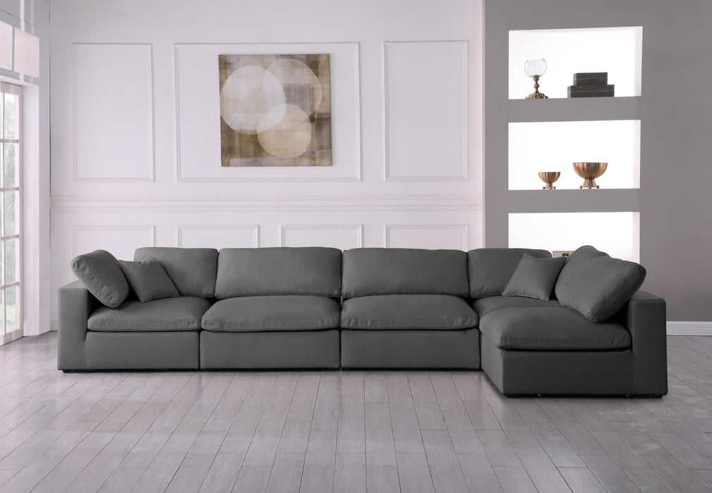 Plush Grey Velvet Standard Cloud Modular Sectional - Just Furniture (PA) - Multi Location