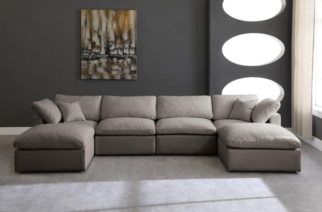 Plush Grey Velvet Standard Cloud Modular Sectional - Just Furniture (PA) - Multi Location