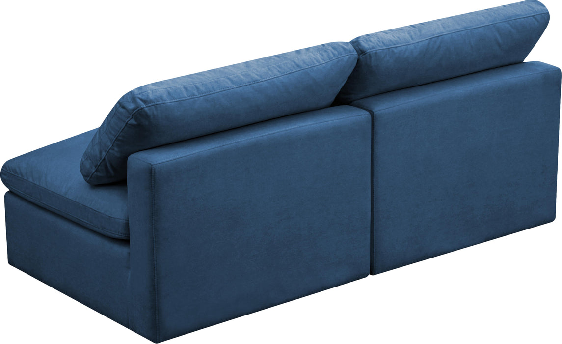 Plush Navy Velvet Standard Cloud Modular Sofa - Just Furniture (PA) - Multi Location