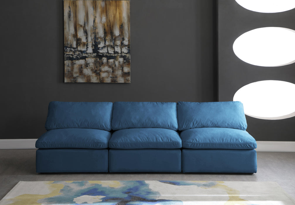 Plush Navy Velvet Standard Cloud Modular Sofa - Just Furniture (PA) - Multi Location