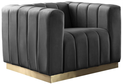 Marlon Grey Velvet Chair - Just Furniture (PA) - Multi Location