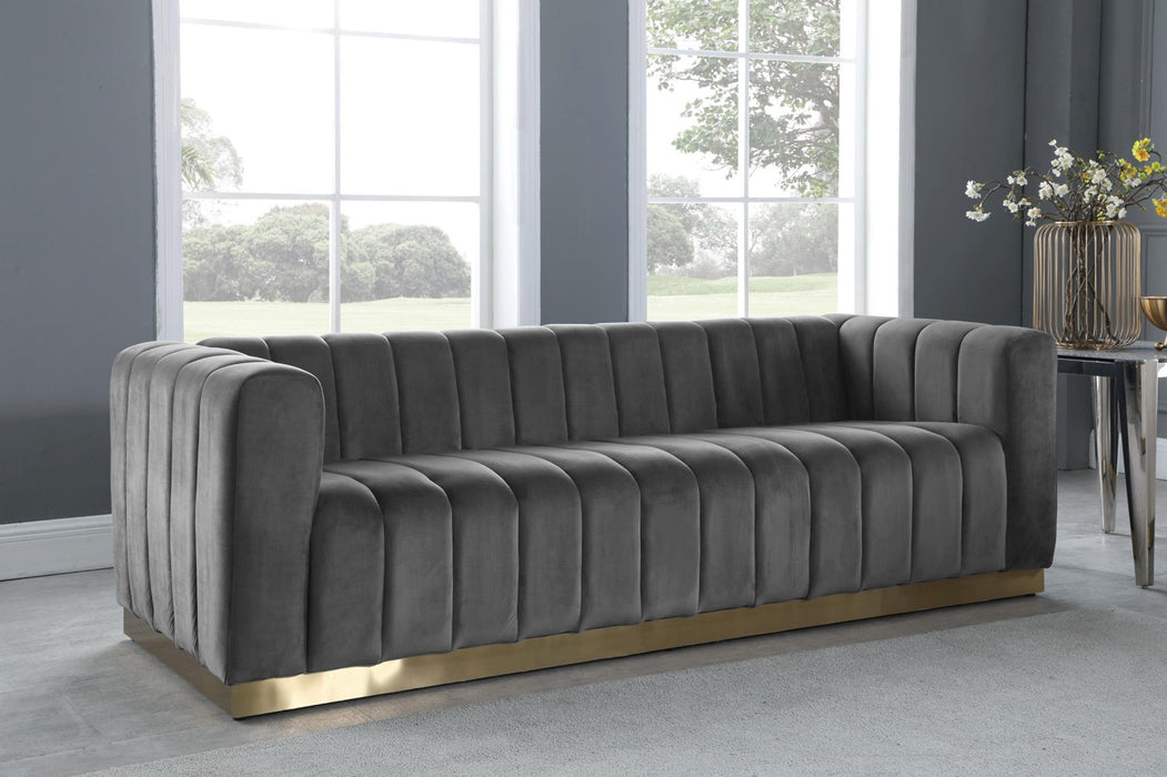 Marlon Grey Velvet Sofa - Just Furniture (PA) - Multi Location