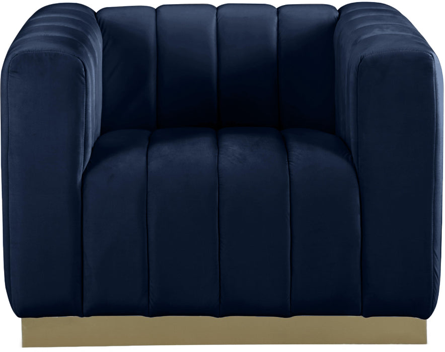 Marlon Navy Velvet Chair - Just Furniture (PA) - Multi Location