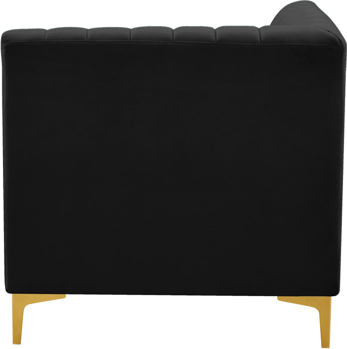 Alina Black Velvet Corner Chair - Just Furniture (PA) - Multi Location