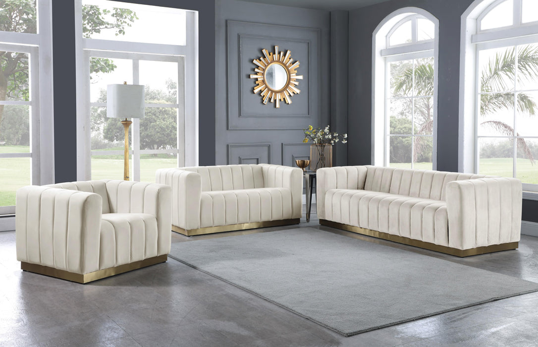 Marlon Cream Velvet Sofa - Just Furniture (PA) - Multi Location