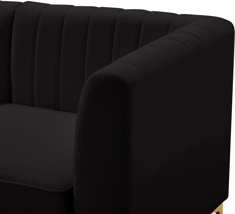Alina Black Velvet Modular Sectional - Just Furniture (PA) - Multi Location