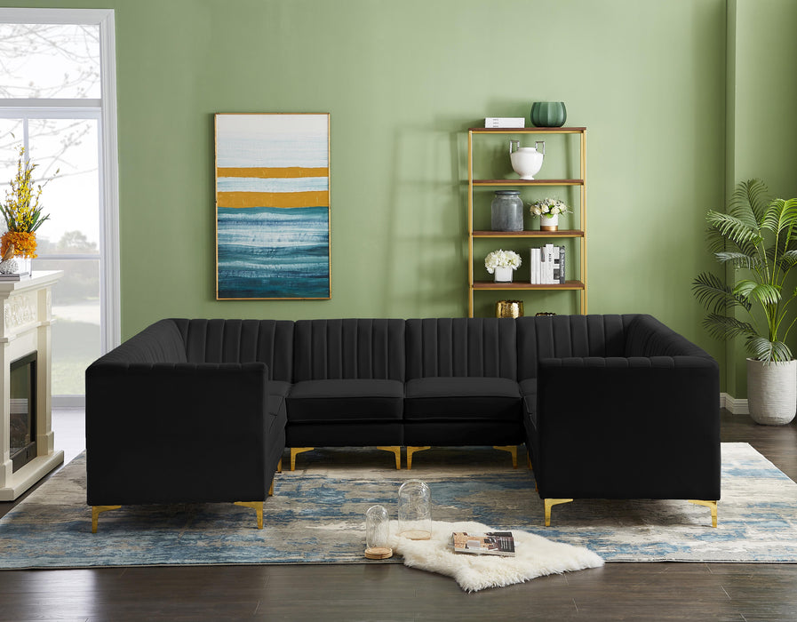 Alina Black Velvet Modular Sectional - Just Furniture (PA) - Multi Location