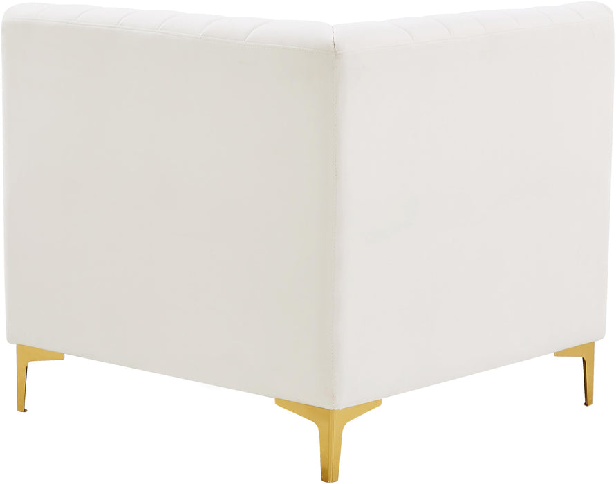 Alina Cream Velvet Corner Chair - Just Furniture (PA) - Multi Location