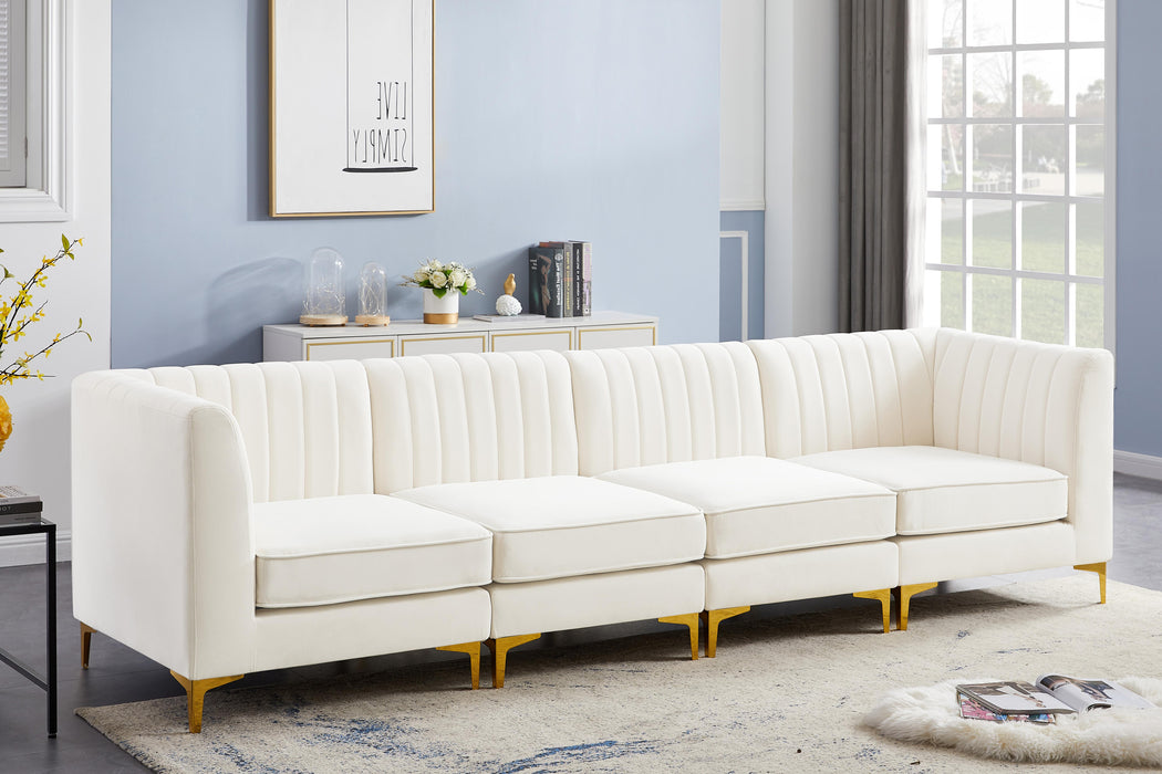 Alina Cream Velvet Modular Sofa - Just Furniture (PA) - Multi Location