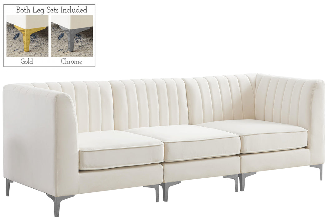 Alina Cream Velvet Modular Sofa - Just Furniture (PA) - Multi Location