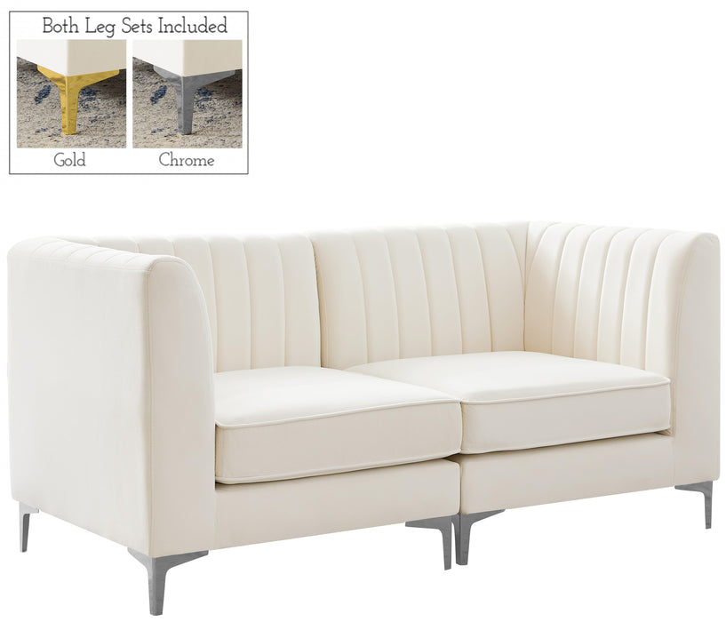 Alina Cream Velvet Modular Sofa - Just Furniture (PA) - Multi Location