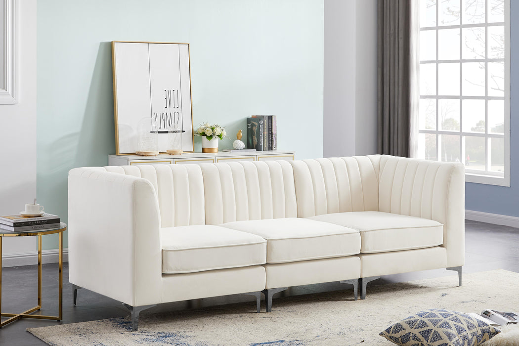 Alina Cream Velvet Modular Sofa - Just Furniture (PA) - Multi Location