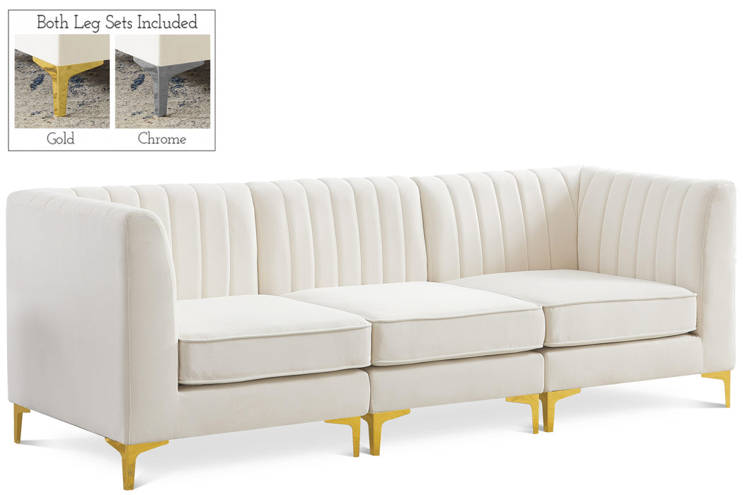 Alina Cream Velvet Modular Sofa - Just Furniture (PA) - Multi Location