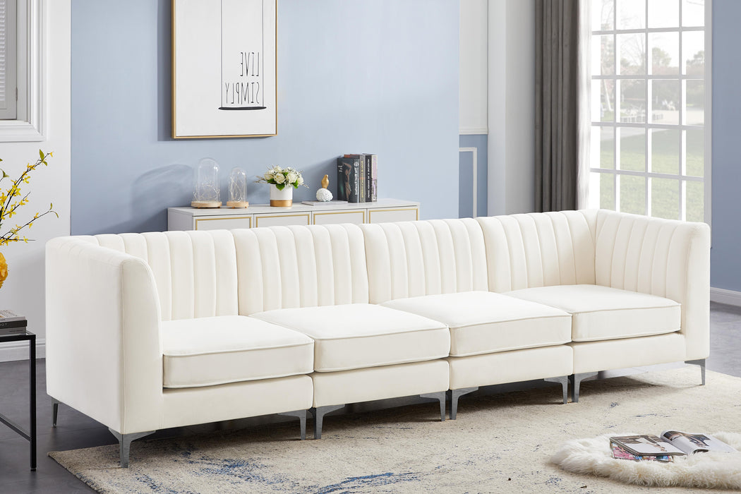 Alina Cream Velvet Modular Sofa - Just Furniture (PA) - Multi Location