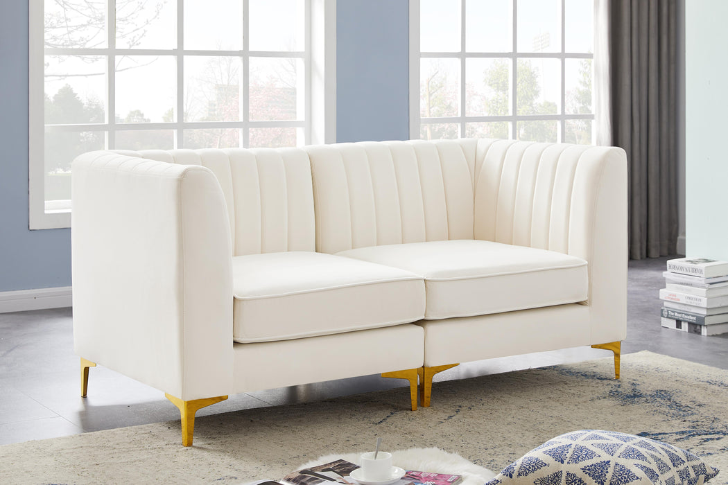 Alina Cream Velvet Modular Sofa - Just Furniture (PA) - Multi Location
