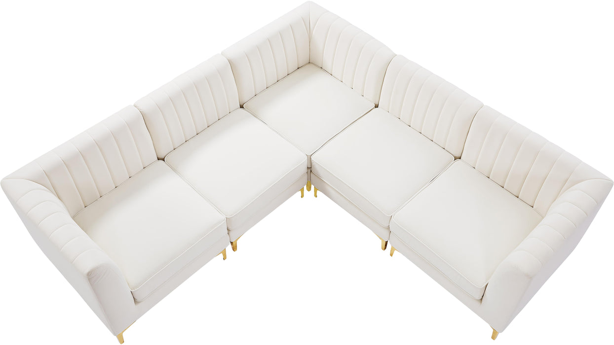 Alina Cream Velvet Modular Sectional - Just Furniture (PA) - Multi Location
