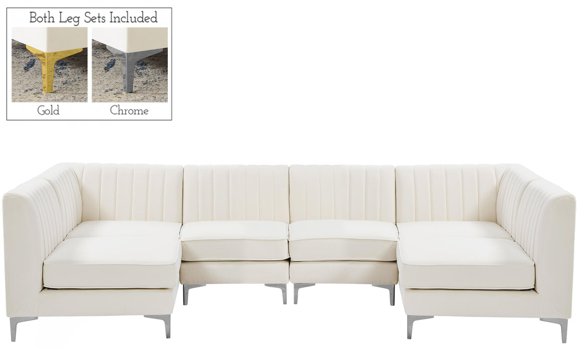 Alina Cream Velvet Modular Sectional - Just Furniture (PA) - Multi Location