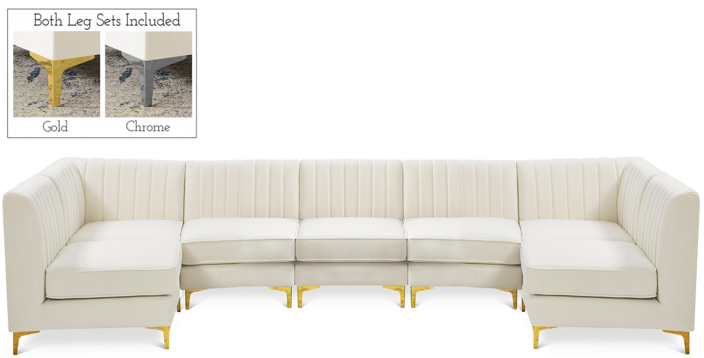 Alina Cream Velvet Modular Sectional - Just Furniture (PA) - Multi Location