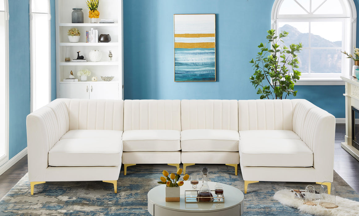 Alina Cream Velvet Modular Sectional - Just Furniture (PA) - Multi Location