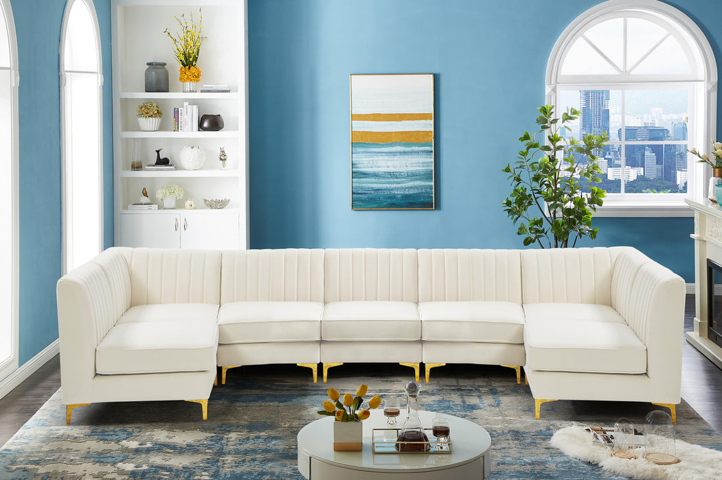 Alina Cream Velvet Modular Sectional - Just Furniture (PA) - Multi Location
