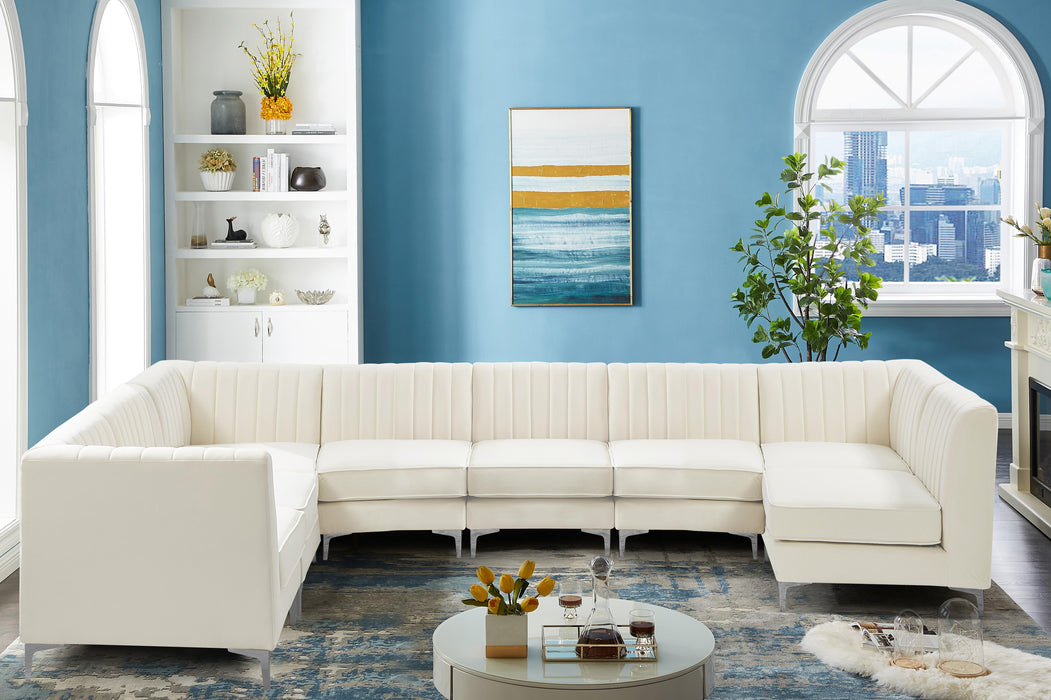 Alina Cream Velvet Modular Sectional - Just Furniture (PA) - Multi Location