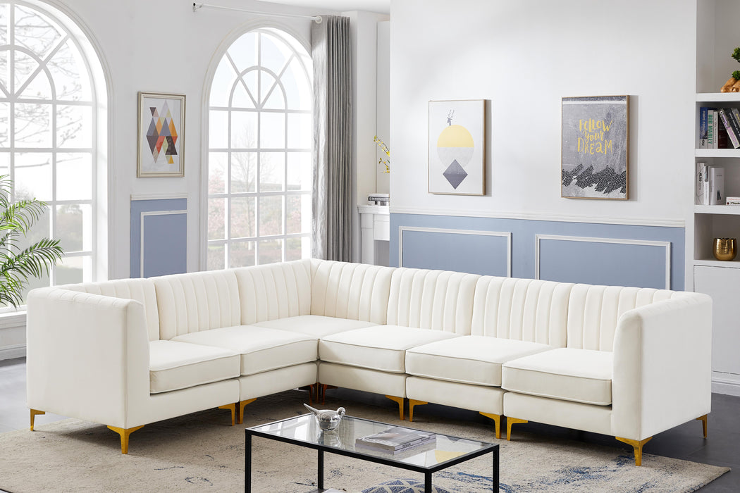 Alina Cream Velvet Modular Sectional - Just Furniture (PA) - Multi Location