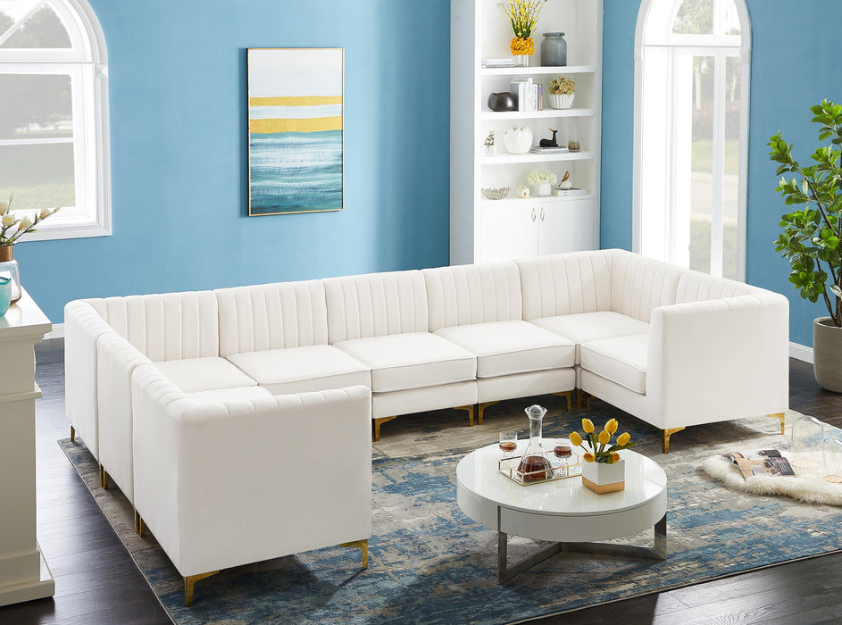 Alina Cream Velvet Modular Sectional - Just Furniture (PA) - Multi Location