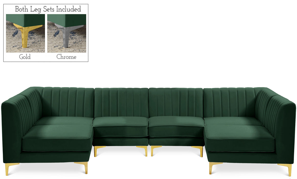 Alina Green Velvet Modular Sectional - Just Furniture (PA) - Multi Location