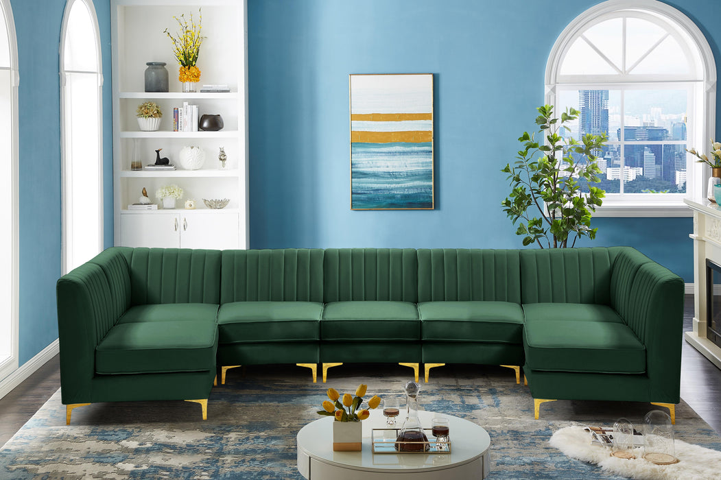 Alina Green Velvet Modular Sectional - Just Furniture (PA) - Multi Location