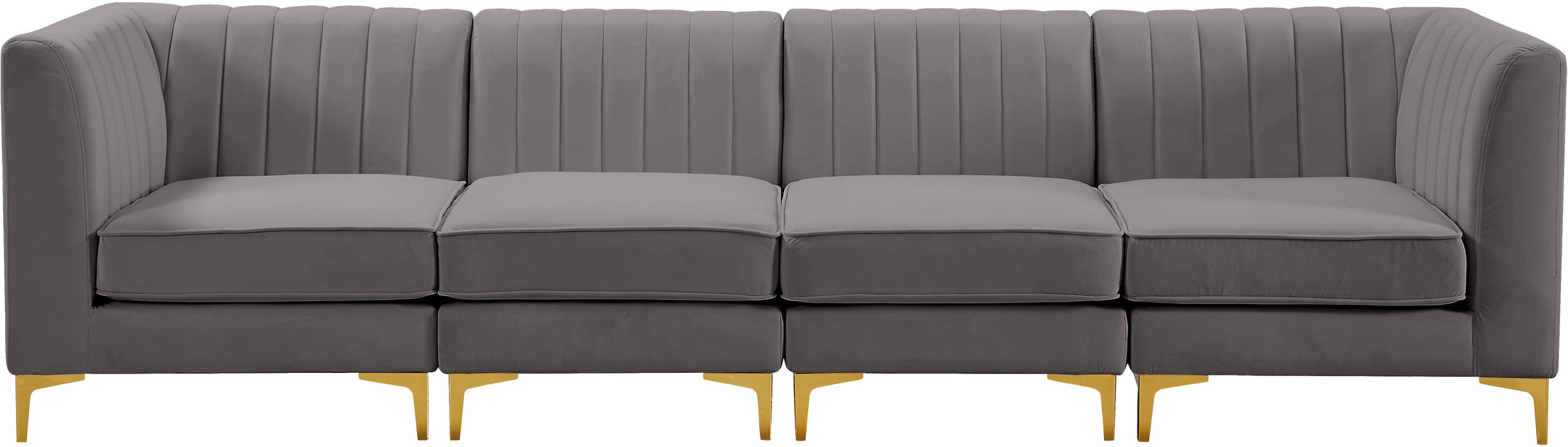 Alina Grey Velvet Modular Sofa - Just Furniture (PA) - Multi Location