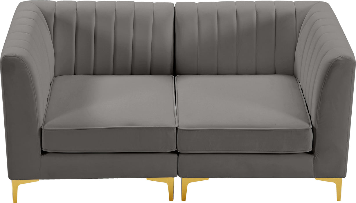 Alina Grey Velvet Modular Sofa - Just Furniture (PA) - Multi Location