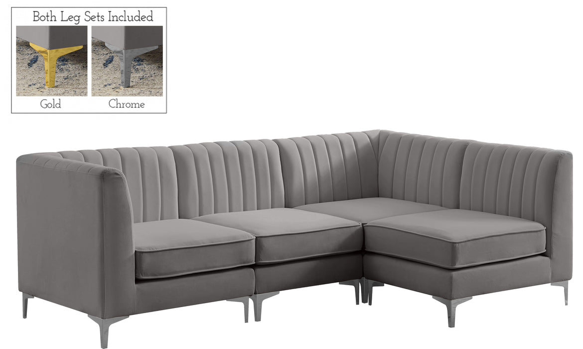 Alina Grey Velvet Modular Sectional - Just Furniture (PA) - Multi Location