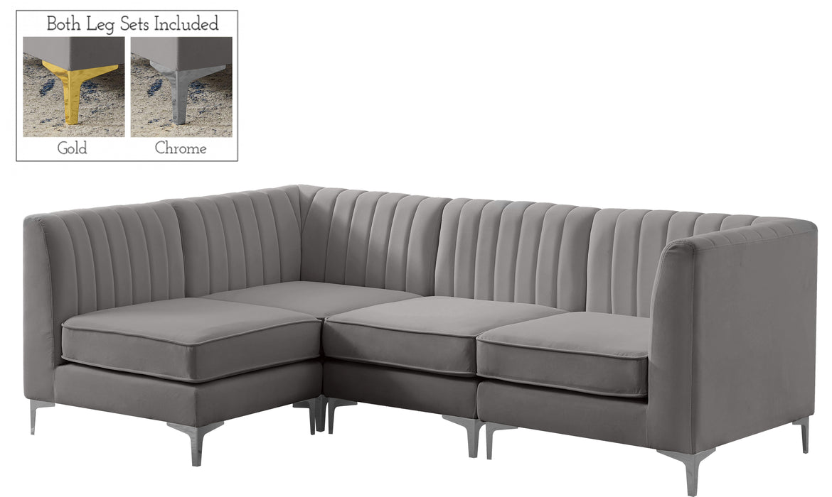 Alina Grey Velvet Modular Sectional - Just Furniture (PA) - Multi Location