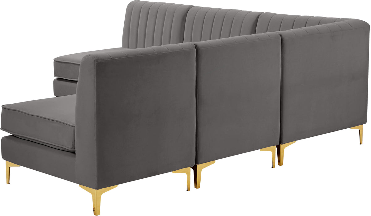 Alina Grey Velvet Modular Sectional - Just Furniture (PA) - Multi Location