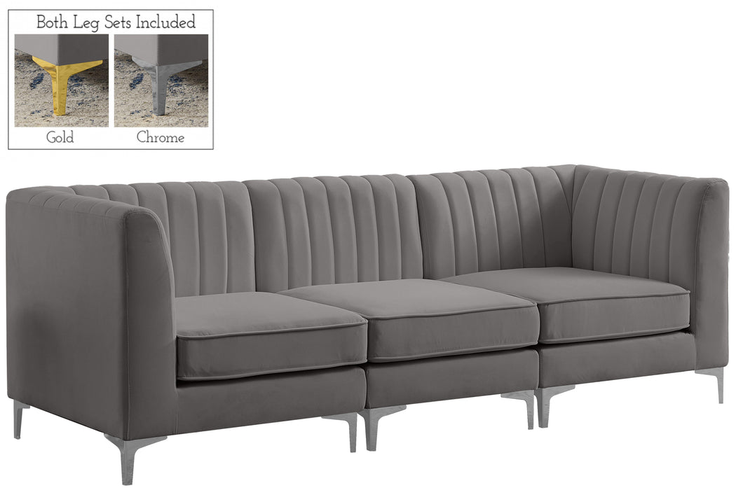 Alina Grey Velvet Modular Sofa - Just Furniture (PA) - Multi Location