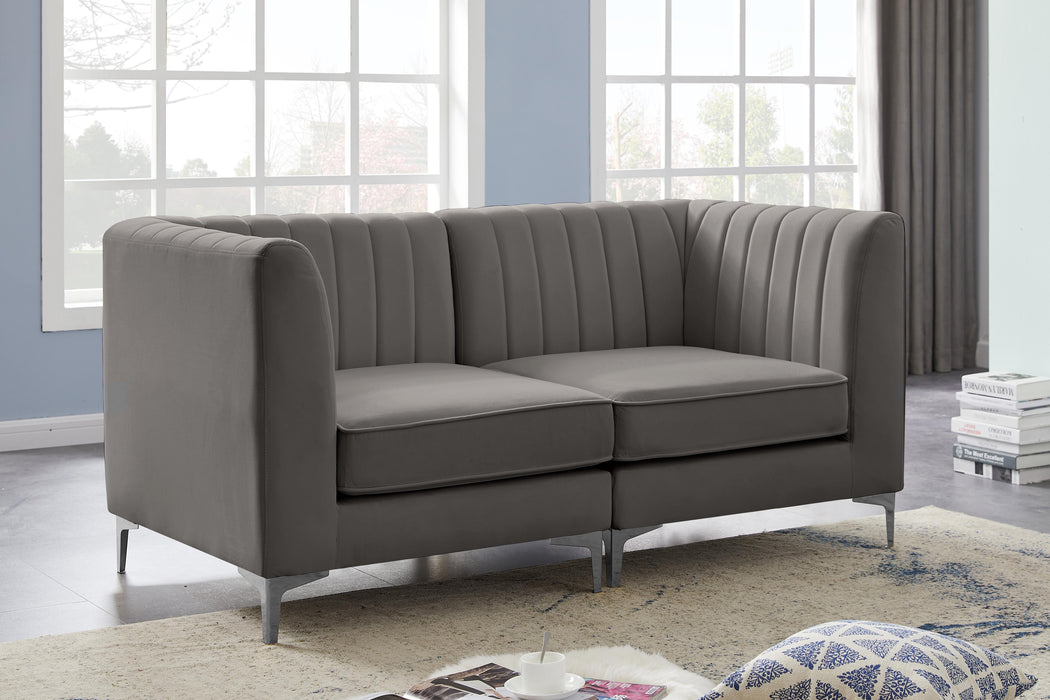 Alina Grey Velvet Modular Sofa - Just Furniture (PA) - Multi Location