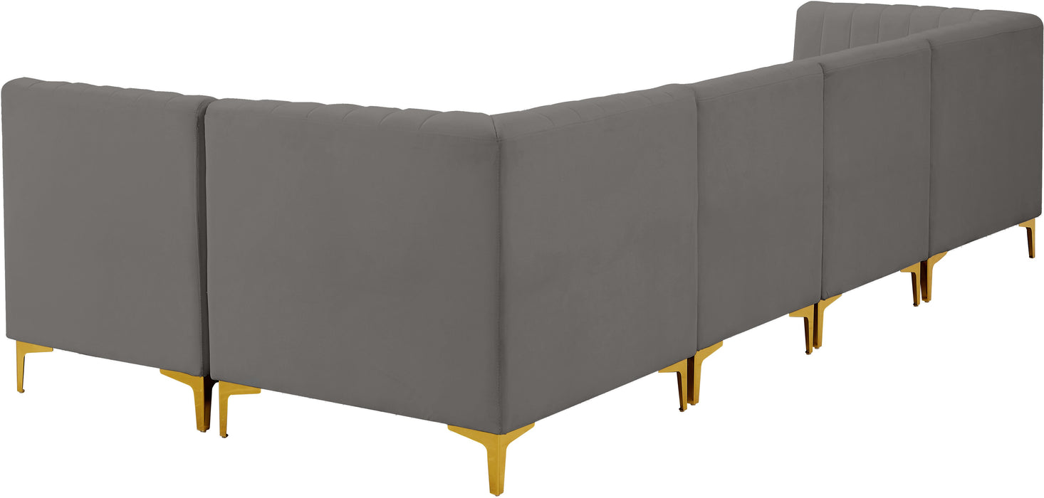 Alina Grey Velvet Modular Sectional - Just Furniture (PA) - Multi Location