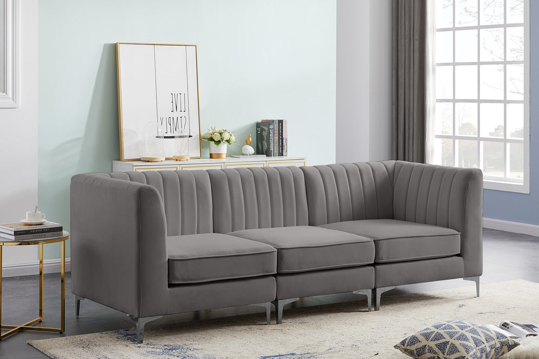 Alina Grey Velvet Modular Sofa - Just Furniture (PA) - Multi Location