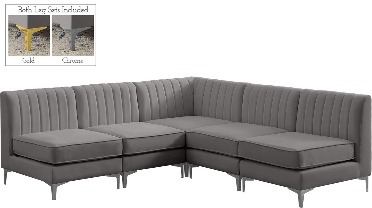 Alina Grey Velvet Modular Sectional - Just Furniture (PA) - Multi Location
