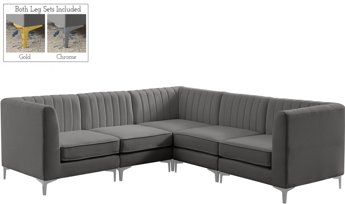Alina Grey Velvet Modular Sectional - Just Furniture (PA) - Multi Location