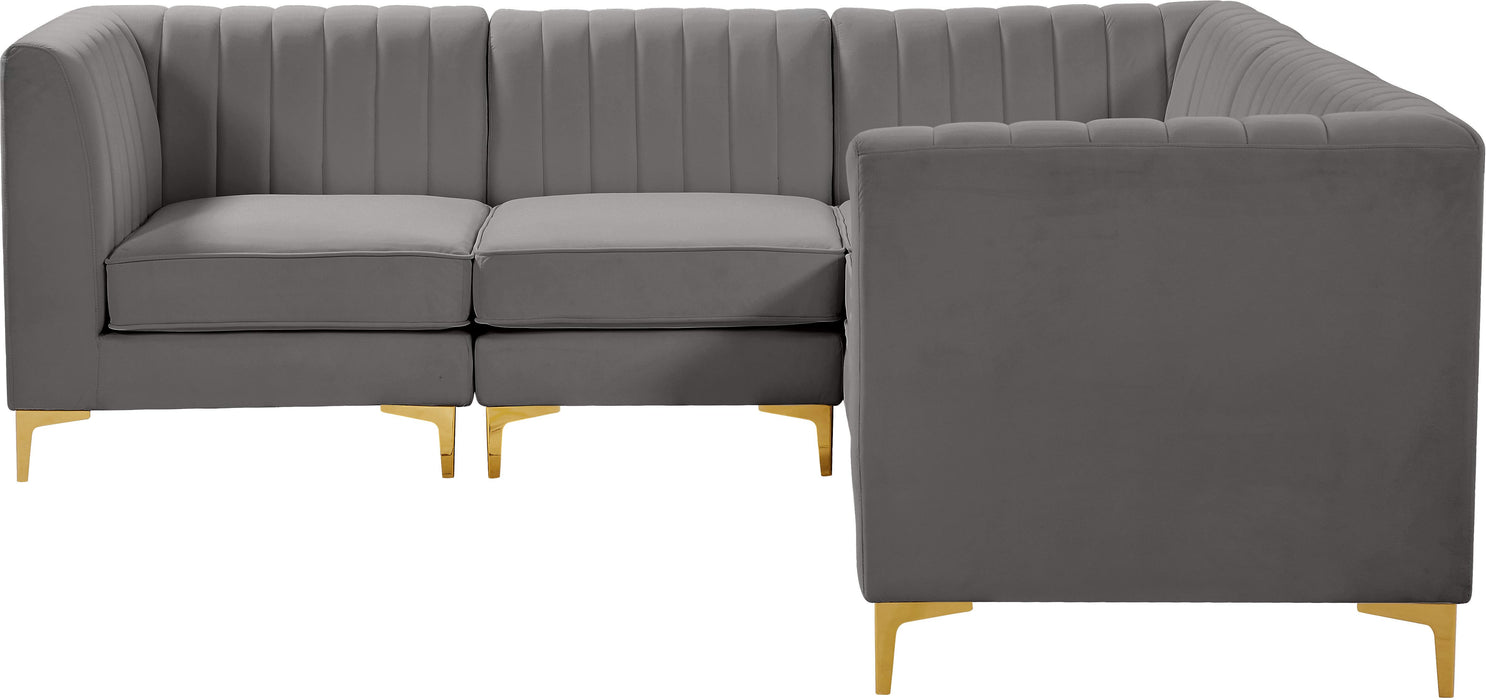 Alina Grey Velvet Modular Sectional - Just Furniture (PA) - Multi Location
