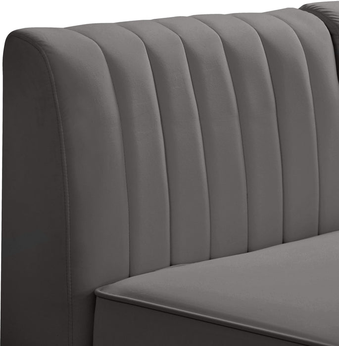 Alina Grey Velvet Modular Sectional - Just Furniture (PA) - Multi Location