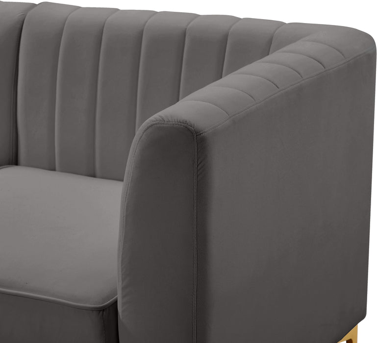 Alina Grey Velvet Modular Sectional - Just Furniture (PA) - Multi Location