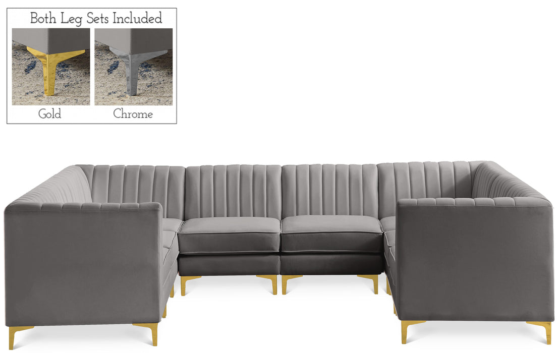 Alina Grey Velvet Modular Sectional - Just Furniture (PA) - Multi Location