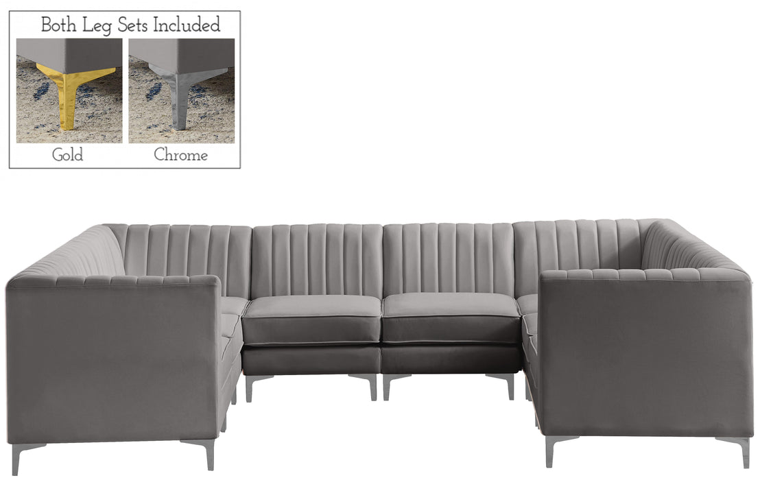 Alina Grey Velvet Modular Sectional - Just Furniture (PA) - Multi Location