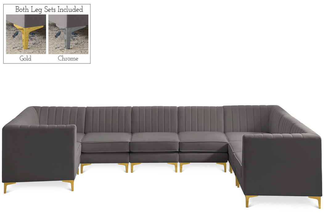 Alina Grey Velvet Modular Sectional - Just Furniture (PA) - Multi Location