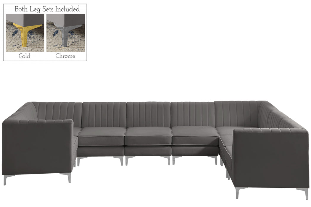 Alina Grey Velvet Modular Sectional - Just Furniture (PA) - Multi Location