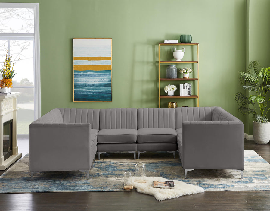 Alina Grey Velvet Modular Sectional - Just Furniture (PA) - Multi Location