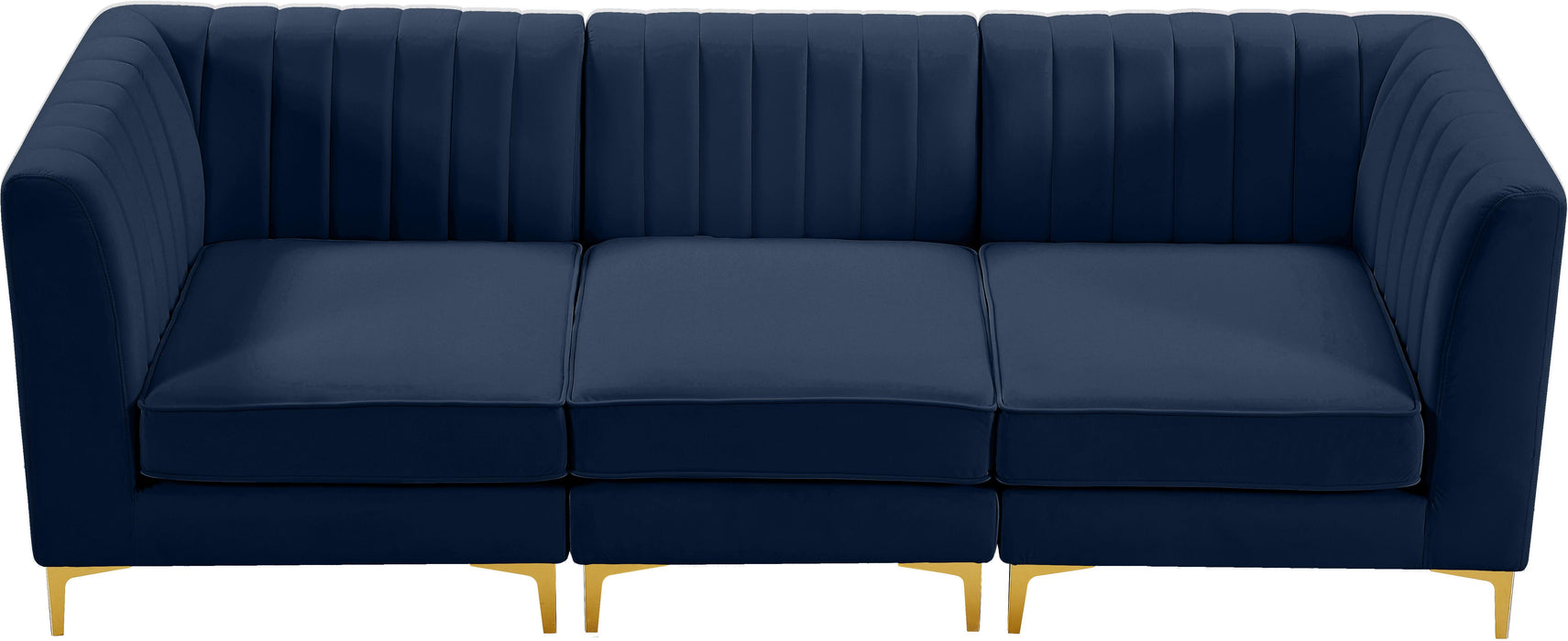 Alina Navy Velvet Modular Sofa - Just Furniture (PA) - Multi Location