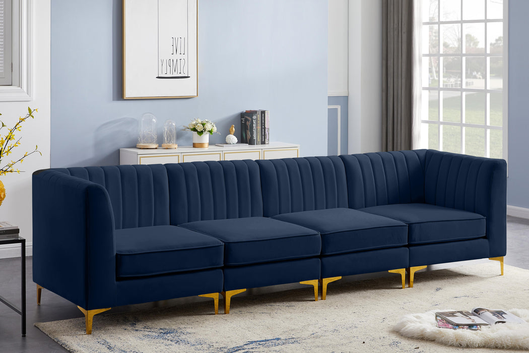 Alina Navy Velvet Modular Sofa - Just Furniture (PA) - Multi Location